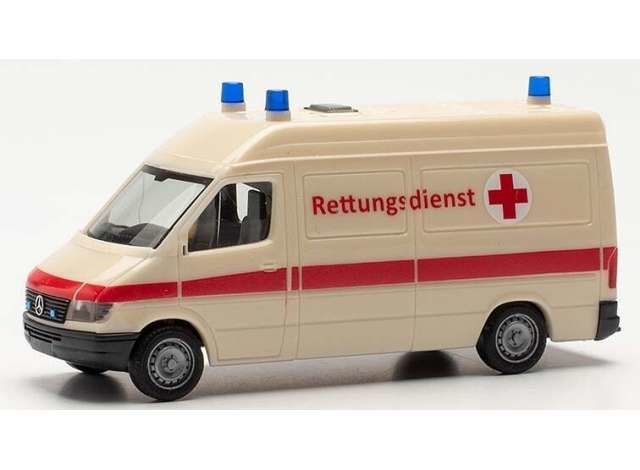 1/87 Mercedes Benz Sprinter Rettungdienst, red/white