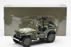 1/18 NOREV - JEEP - WILLYS CABRIOLET OPEN ARMY D-DAY NORMANDY 1944