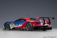 AUTOART - FORD USA - GT FORD ECOBOOST 3.5L TURBO V6 TEAM FORD CHIP GANASSI UK N 66 6th LMGTE PRO CLASS 24h LE MANS 2019 S.MUICKE - O.PLA - B.JOHNSON