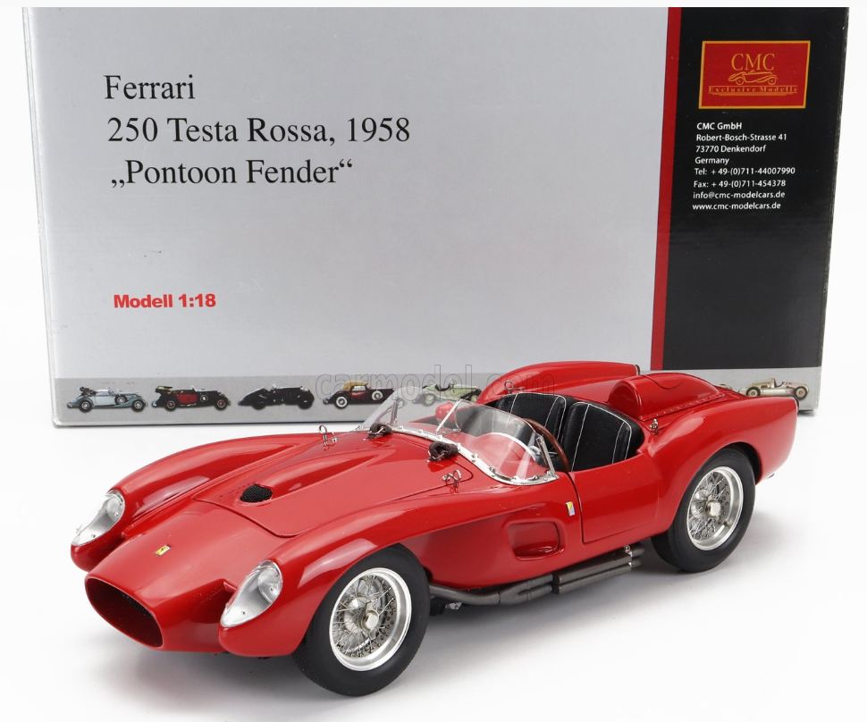 1/18 CMC - FERRARI - 250TR TESTAROSSA 3.1L V12 TESTAROSSA SPIDER PONTOON FENDER 1958