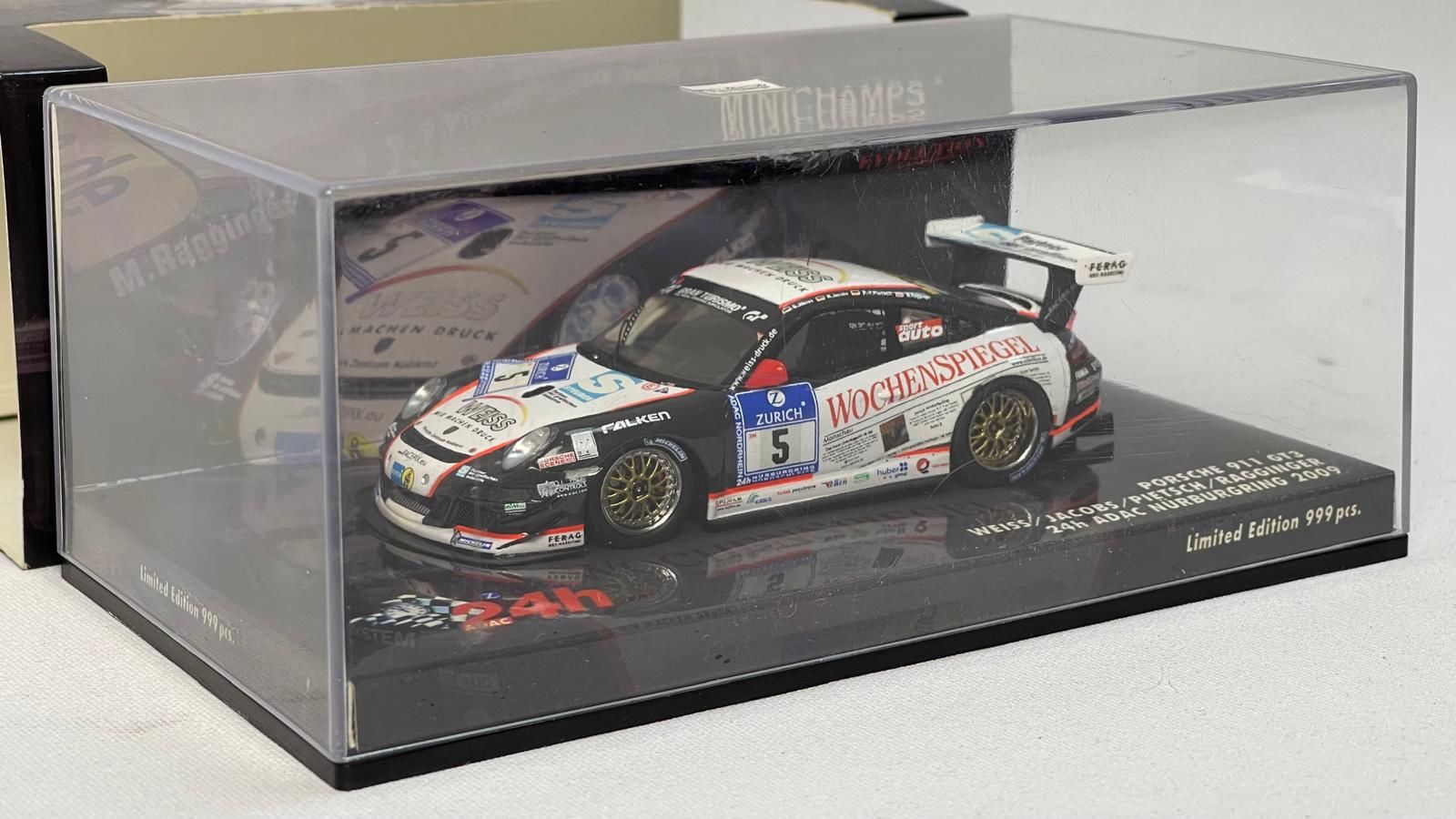 MINICHAMPS - PORSCHE - 911 997 GT3 N 5 24h NURBURGRING 2009 WEISS - JACOBS - PIETSCH - RAGGINGER