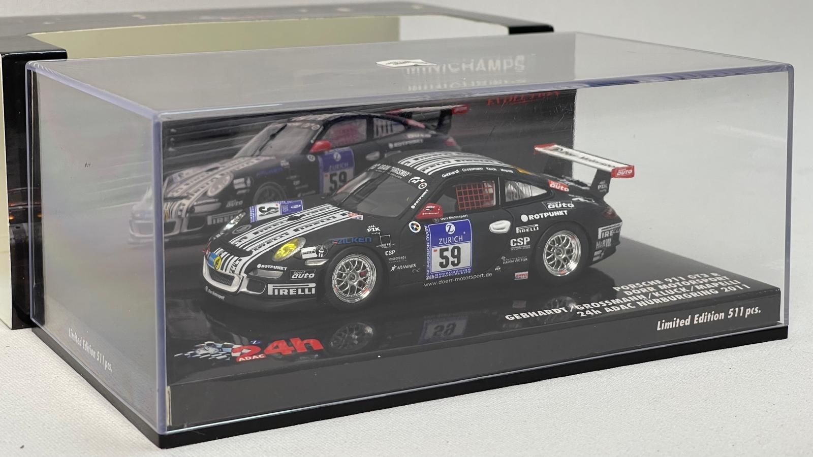 MINICHAMPS - PORSCHE - 911 997 GT3 CUP DORR MOTORSPORT N 59 24h NURBURGRING 2011 GEBHARDT - GROSSMANN - KLUCK - MAPELLI
