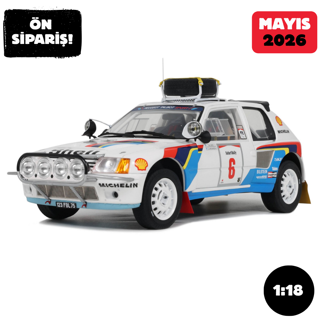 Ön Sipariş - 1/18 OTTO Peugeot 205 T16 Rally Safari 1985 - OT1161