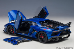 1/18 AUTOart Lamborghini Aventador SVJ (Blu Nethuns)