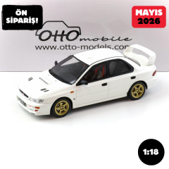 Ön Sipariş - 1/18 OTTO Subaru Impreza WRX Type RA STI Pure white 2000 - OT490