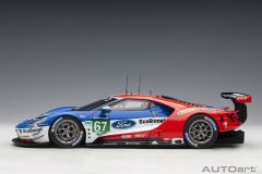 AUTOART - FORD USA - GT 3.5L TURBO V6 TEAM FORD CHIP GANASSI UK N 67 LMGTE PRO 2nd 24h LE MANS 2017 H.TINCKNELL - A.PRIAULX - P.DERANI
