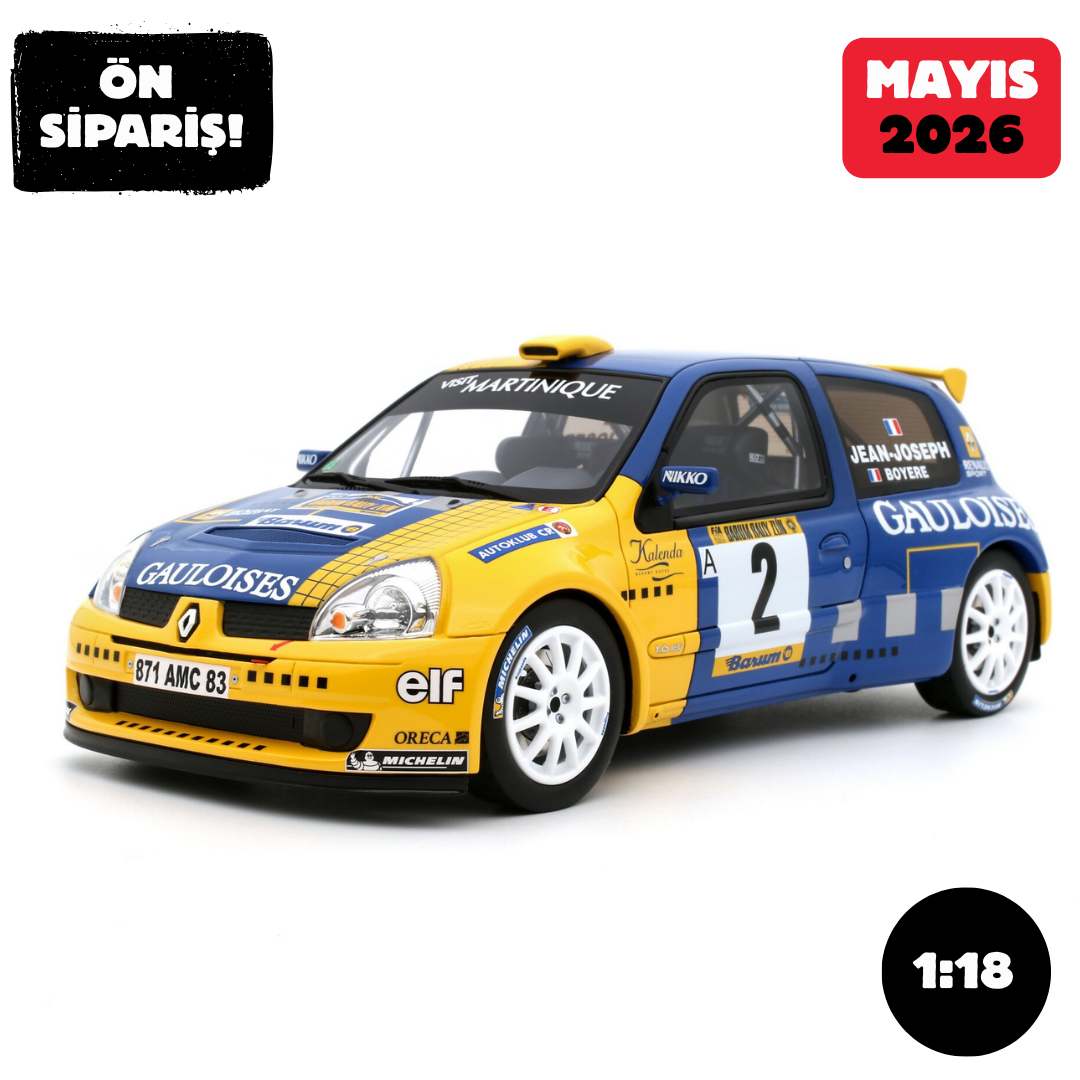Ön Sipariş - 1/18 OTTO Renault Clio S1600 Barum Rally Zlin - OT1152