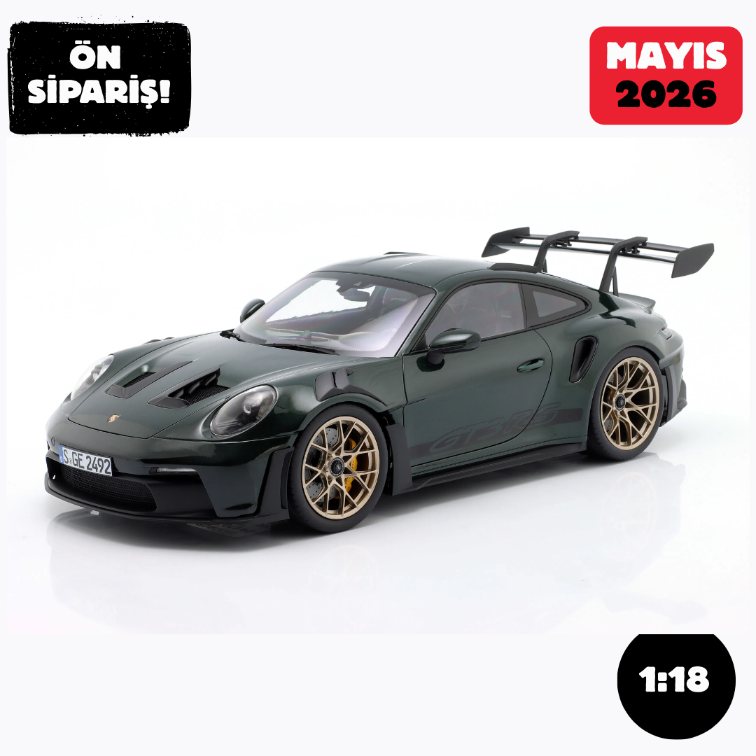 Ön Sipariş - 1/12 Norev Porsche 911 GT3 RS 2022 Jetgreen metallic and Black - 127532