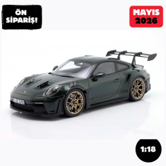 Ön Sipariş - 1/12 Norev Porsche 911 GT3 RS 2022 Jetgreen metallic and Black - 127532