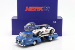 WERK83 - Set: Mercedes-Benz racing transporter blue Wonder with Mercedes-Benz W196