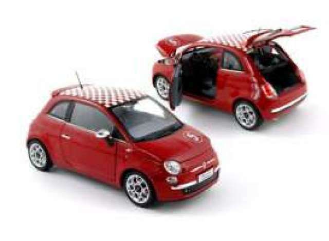 2007 Fiat 500 Sport, red