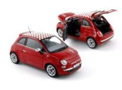 2007 Fiat 500 Sport, red