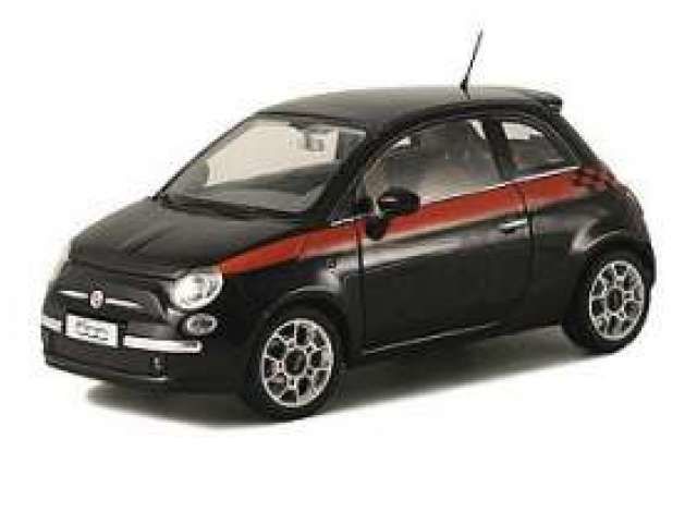 2007 Fiat 500 Sport, black