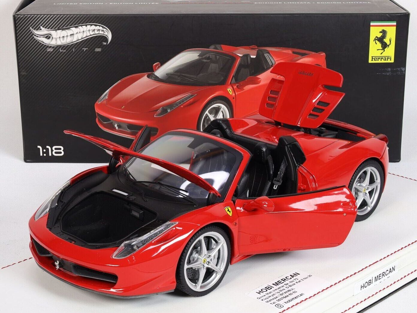 HOT WHEELS ELITE - FERRARI - 458 ITALIA SPIDER 2011