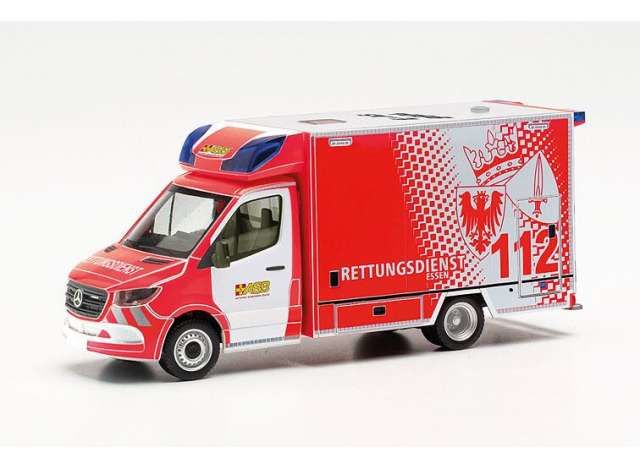 1/87 Mercedes Benz Sprinter `18 Fahrtec ASB / Feuerwehr Essen, red/white