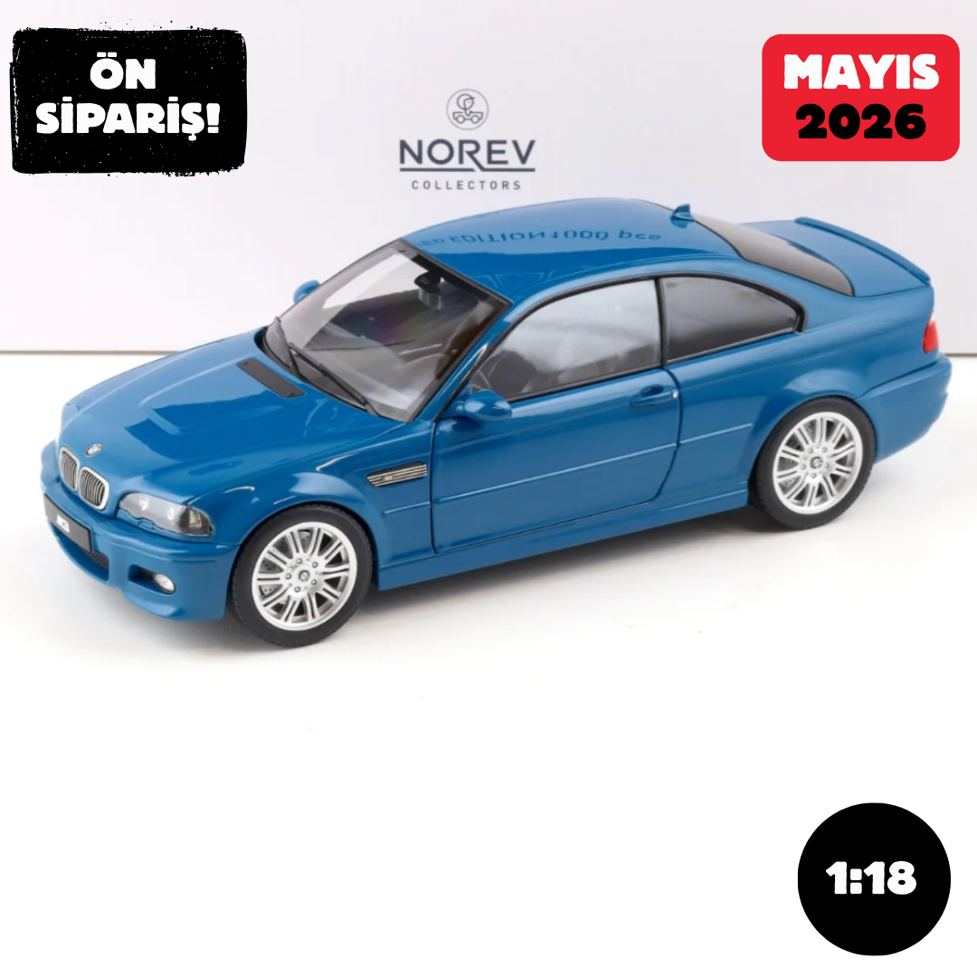 Ön Sipariş - 1/18 Norev BMW M3 E46 Coupe 2000 Blue met - 183001