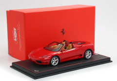 1/18 BBR Ferrari 360 Modena Spider automatic gear Rosso Corsa - Beige interior - challenge back grid