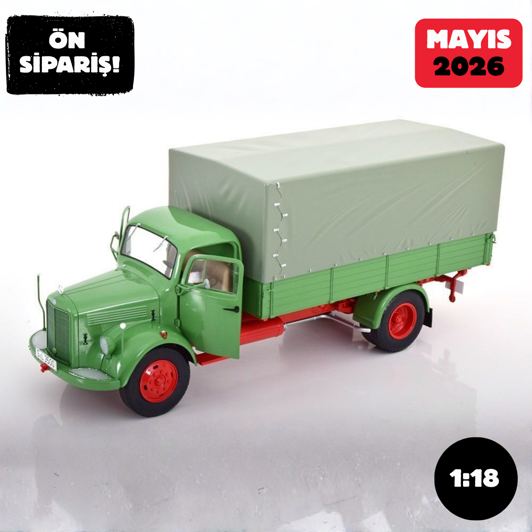 Ön Sipariş - 1/18 SCHUCO - MERCEDES BENZ - L3500 TRUCK TELONATO 1950 - 450050100