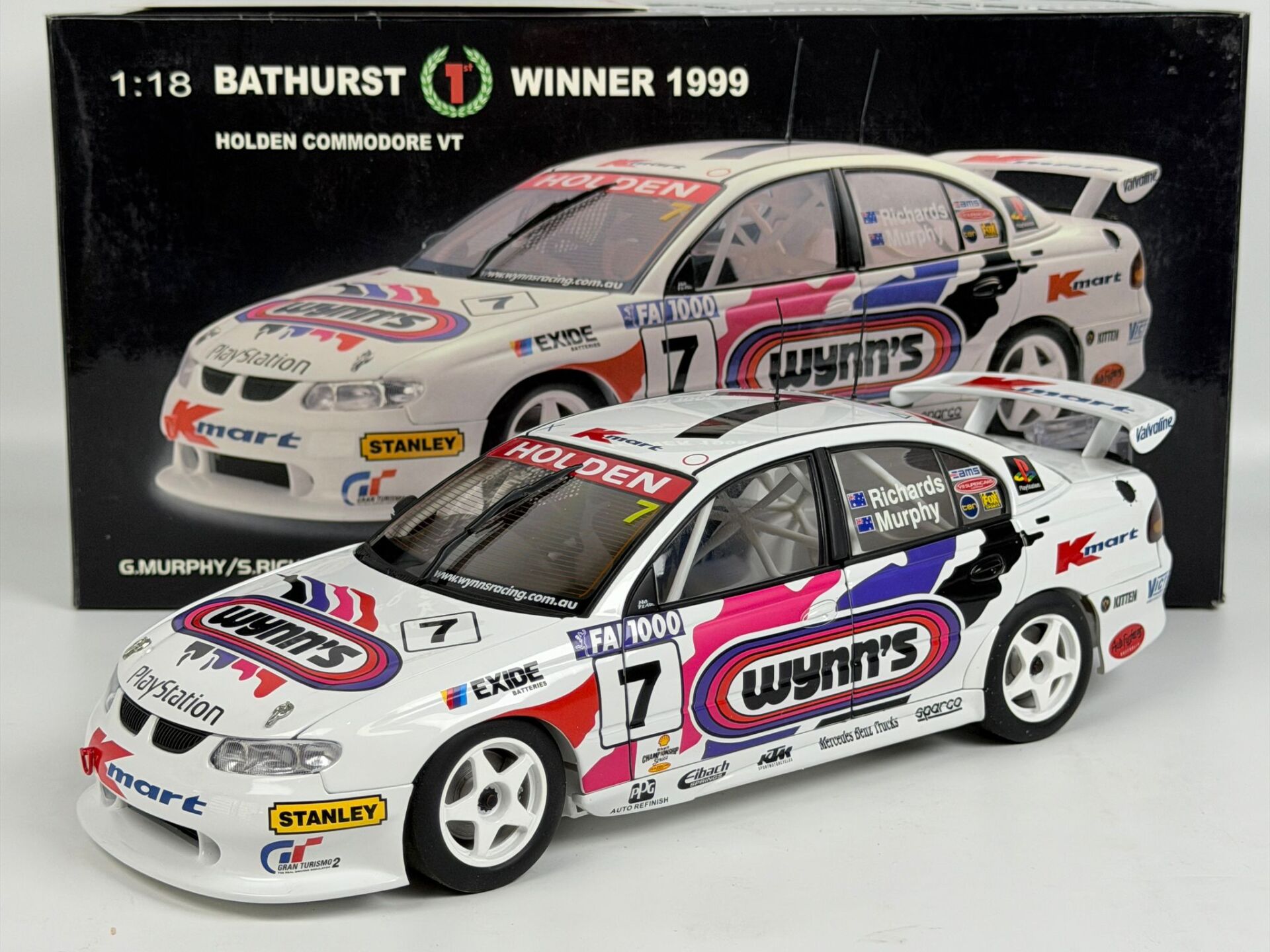 1/18 AUTOart & Biante - HOLDEN COMMODORE VT BATHURST 1999 G. MURPHY/S.RICHARDS #7 - 89966