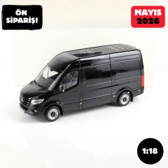Ön Sipariş - 1/18 Norev Mercedes Sprinter Black - 183041