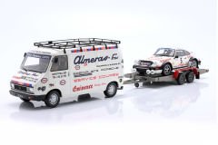 OTTO-MOBILE - PORSCHE - RALLY SET - 911SC TEAM PORSCHE ALMERAS Gr.4 (night version) N 5 RALLY PORTUGAL 1981 JEAN LUC THERIER - MICHEL VIAL + CITROEN C35 VAN ASSISTANCE WITH TRAILER