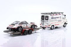OTTO-MOBILE - PORSCHE - RALLY SET - 911SC TEAM PORSCHE ALMERAS Gr.4 (night version) N 5 RALLY PORTUGAL 1981 JEAN LUC THERIER - MICHEL VIAL + CITROEN C35 VAN ASSISTANCE WITH TRAILER