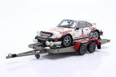 OTTO-MOBILE - PORSCHE - RALLY SET - 911SC TEAM PORSCHE ALMERAS Gr.4 (night version) N 5 RALLY PORTUGAL 1981 JEAN LUC THERIER - MICHEL VIAL + CITROEN C35 VAN ASSISTANCE WITH TRAILER