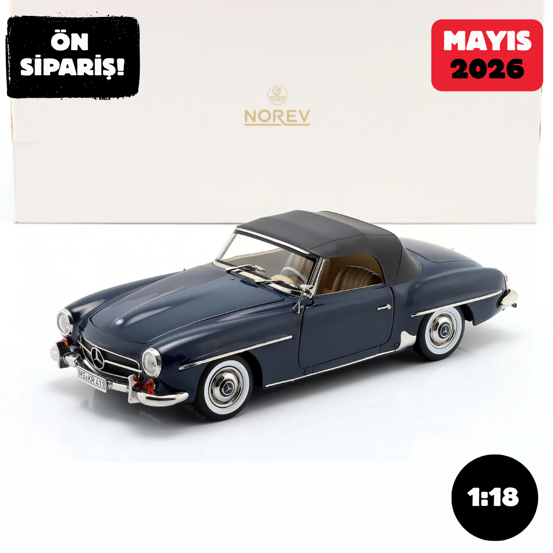 Ön Sipariş - 1/18 Norev Mercedes-Benz 190 SL 1957 blue - 183403