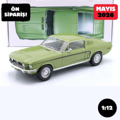 Ön Sipariş - 1/12 Norev Ford Mustang Fastback GT 1968 light green metallic - 122704