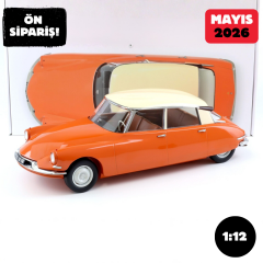 Ön Sipariş - 1/12 Norev Citroen DS 19 Capucine orange & Cream 1957 - 121580