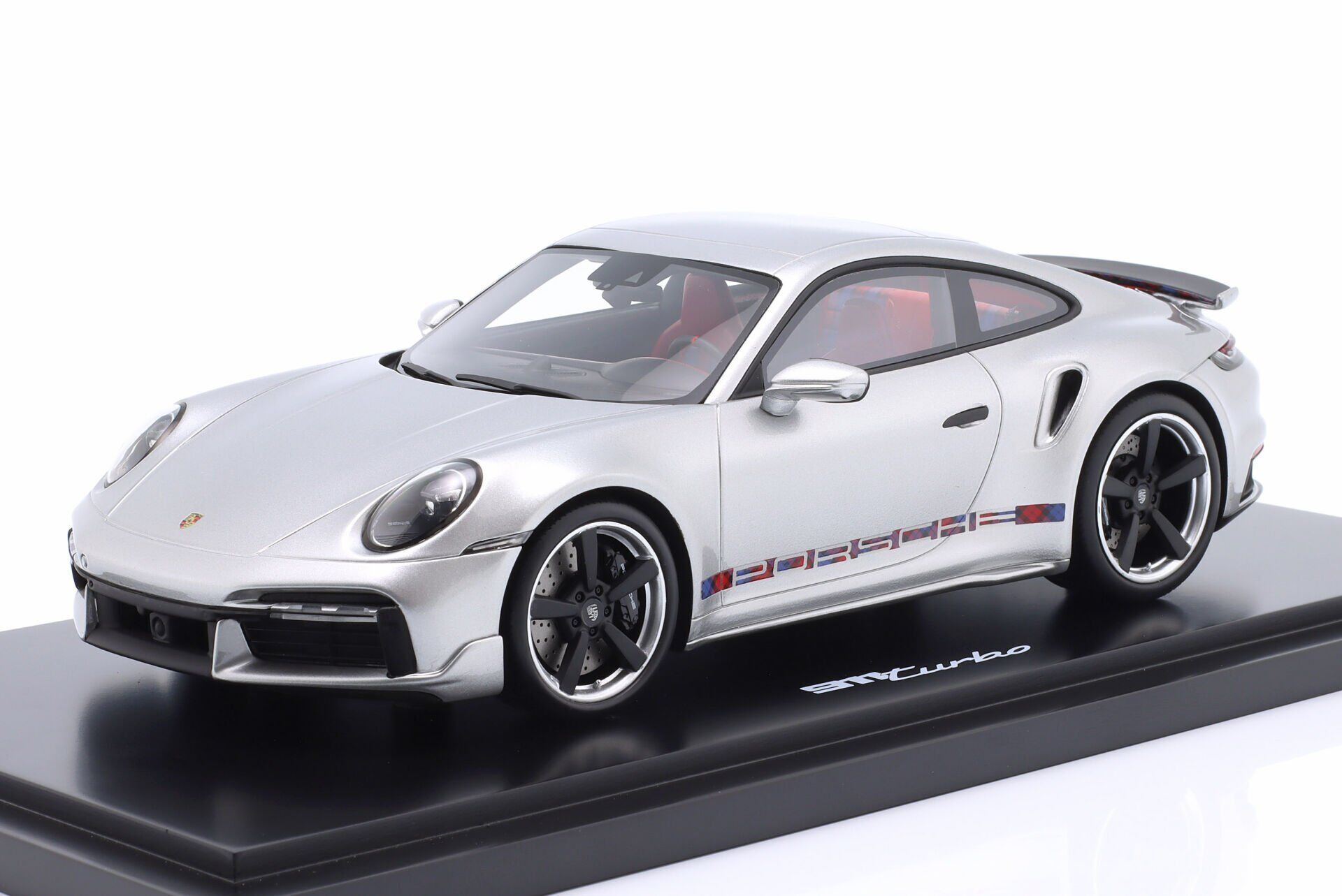 SPARK-MODEL - PORSCHE - 911 992 TURBO COUPE 2023 - FIRST TURBO REMASTERED - CON VETRINA - WITH SHOWCASE