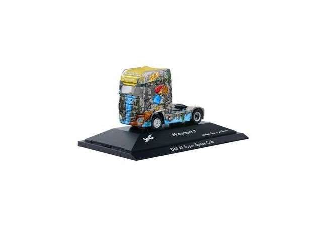 1/87 DAF XF SSC E6 PB Transporte Brunner Monument II, blue/yellow/grey