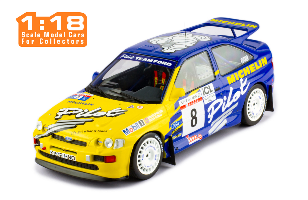 1/18 IXO-MODELS - FORD ESCORT RS Cosworth #8 M.Wilson - B.Thomas RAC Rally 1993 - 18RMC107.22