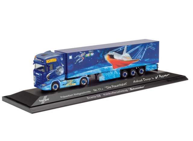 1/87 Scania CS 20 HD K.Sz. Herpa Weltgesch. 11.2, Die Raumfahrt, Blue