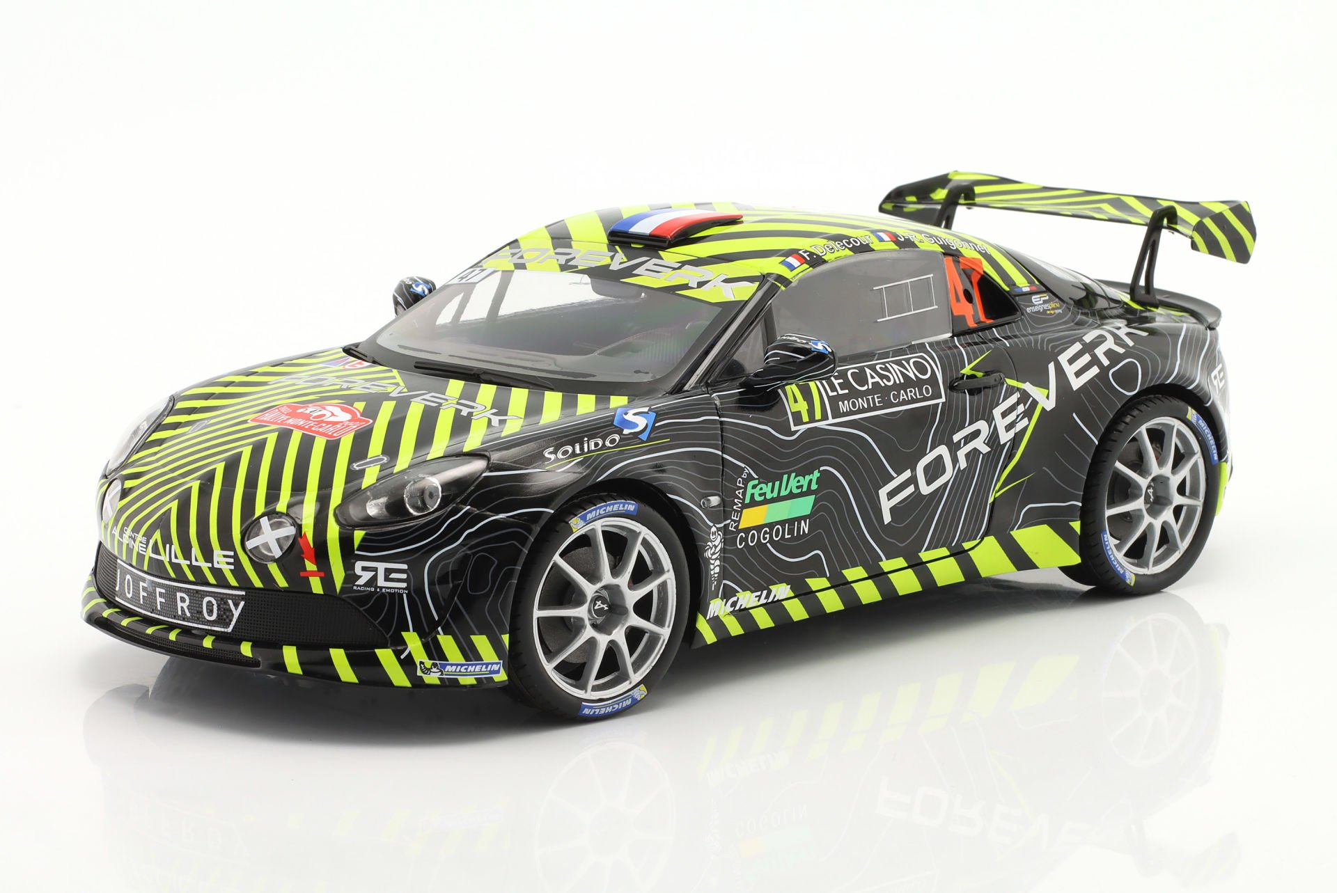 SOLIDO - RENAULT - ALPINE A110 RALLY N 47 RALLY MONTECARLO 2022 F.DELECOUR - J.R.GUIGONNET
