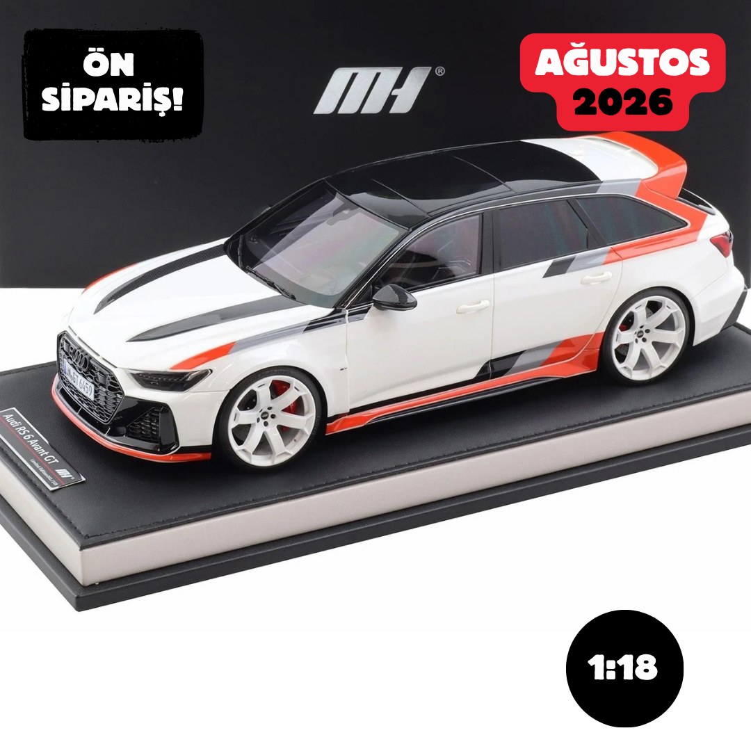 Ön Sipariş - 1/18 MotorHelix Audi RS6 Avant GT Arkona White - MH032AW