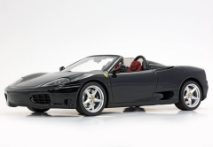 1/18 BBR Ferrari 360 Modena Spider manual gear Gloss Black - Bordeaux