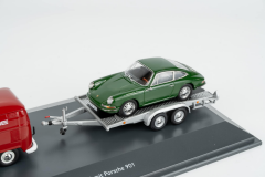 Ön Sipariş - 1/43 Schuco Volkwagen T1 Van with Trailer & Porsche 911 Coupe 1964  - 450731300