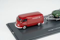Ön Sipariş - 1/43 Schuco Volkwagen T1 Van with Trailer & Porsche 911 Coupe 1964  - 450731300
