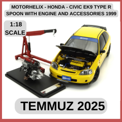MOTORHELIX - HONDA - CIVIC EK9 TYPE R SPOON WITH ENGINE AND ACCESSORIES 1999