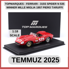 TOPMARQUES - FERRARI - 315S SPIDER N 535 WINNER MILLE MIGLIA 1957 PIERO TARUFFI