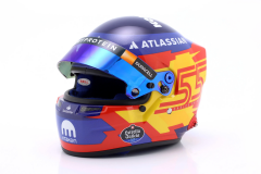 1/2 MINI HELMET - BELL HELMET - CASCO HELMET F1 CARLOS SAINZ TEAM ATLASSIAN WILLIAMS RACING N 55 SEASON 2025