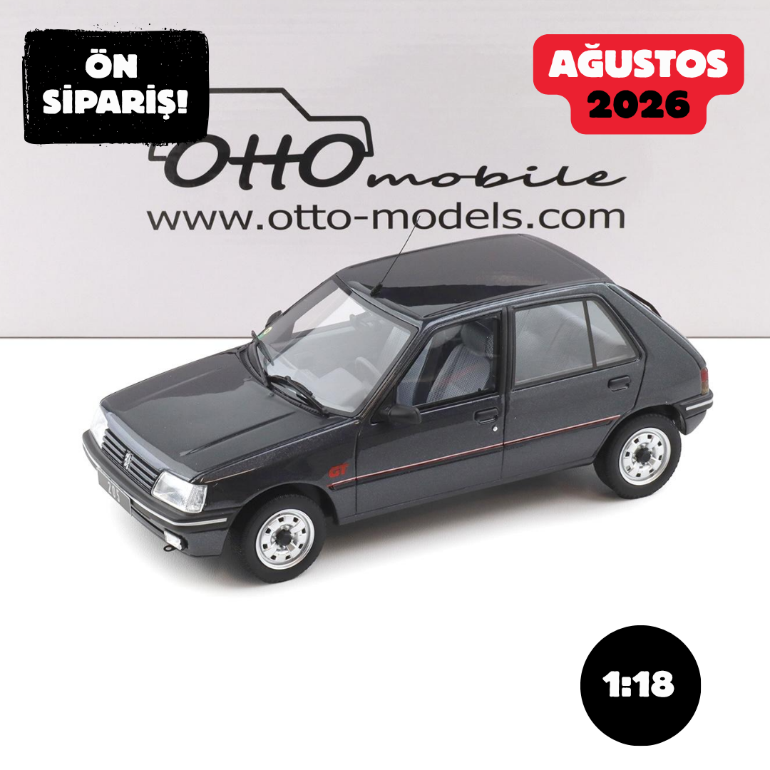 Ön Sipariş - 1/18 OTTO Peugeot 205 GT Graphite grey metallic 1993 - OT1223