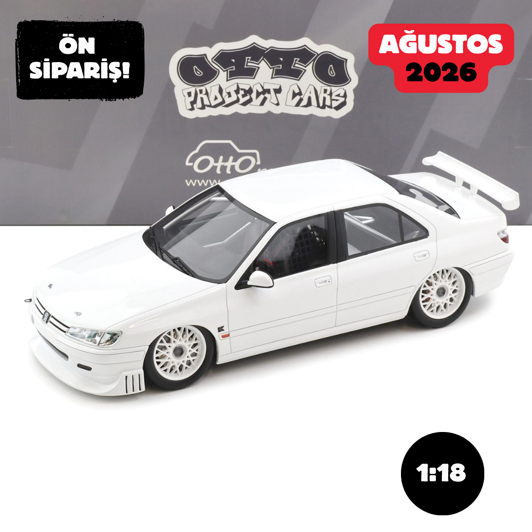 Ön Sipariş - 1/18 OTTO Peugeot 406 by Khyzyl Saleem white 2024 - OT1284