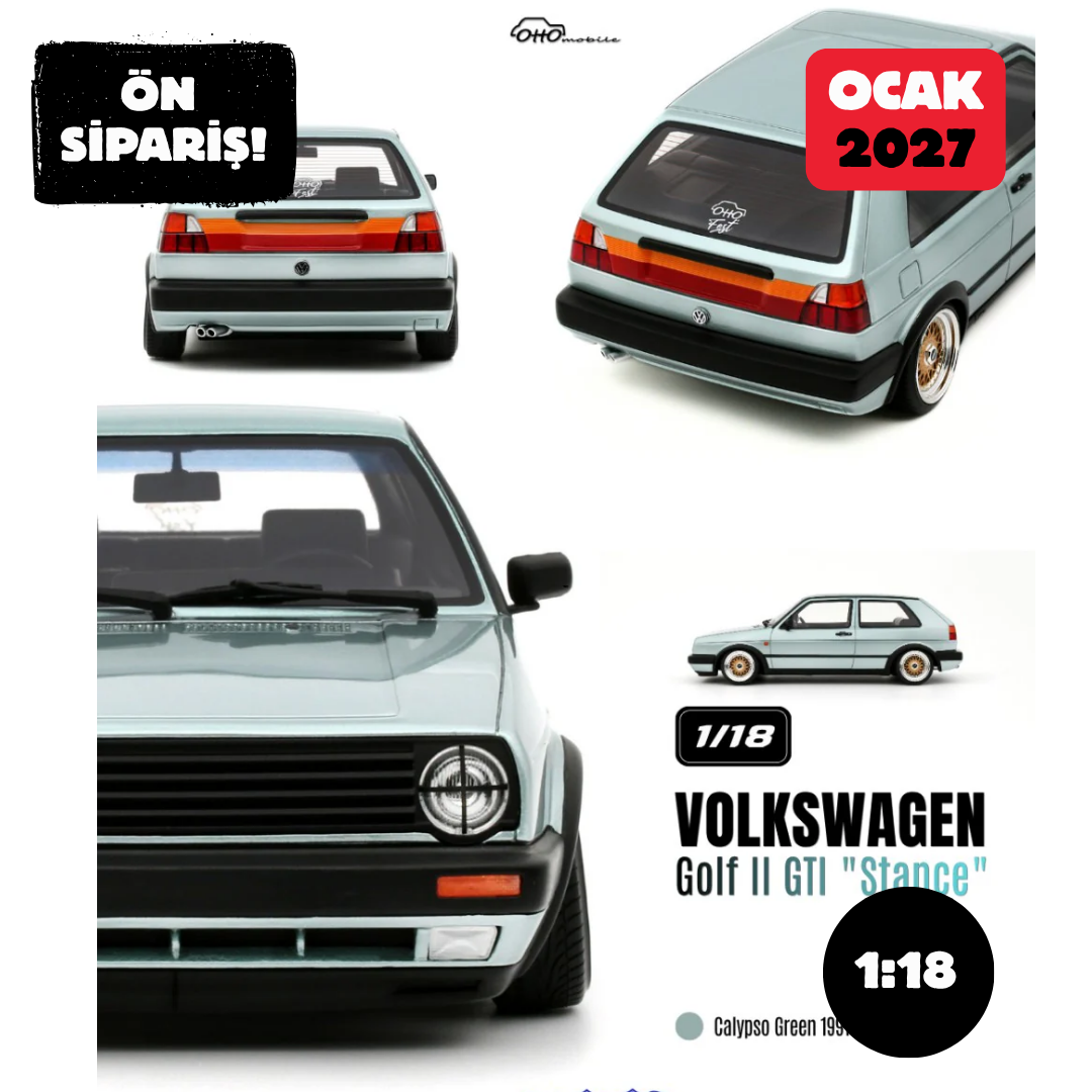 Ön Sipariş - 1/18 OTTO VW Golf II GTI ''Stance'' 1991 (calypso green) - OT1262