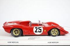 1/18 CMC - FERRARI - 312P 3.0L SPIDER N 25 2nd (WINNER CLASS) 12h SEBRING 1969 M.ANDRETTI - C.AMON
