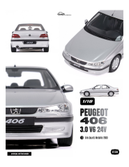 Ön Sipariş - 1/18 OTTO Peugeot 406 3.0 V6 24V 2000 Gris - OT1388