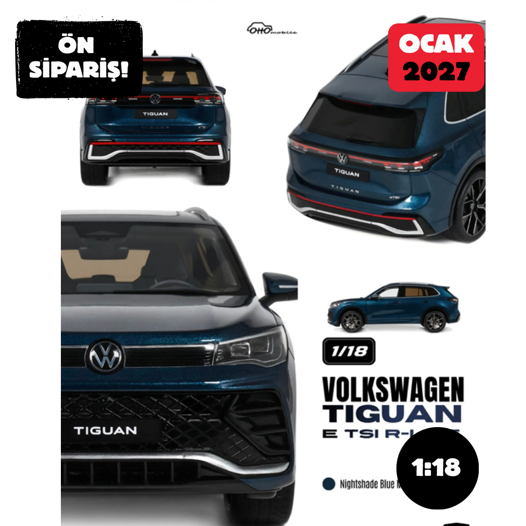 Ön Sipariş - 1/18 OTTO VOLKSWAGEN - TIGUAN E TSI R-LINE 2024 - Nightshade Blue - OT1390