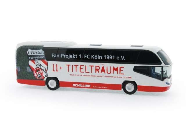1/87 Neoplan Cityliner Schilling Reisen *Fanbus 1. FC Koln*, white/red