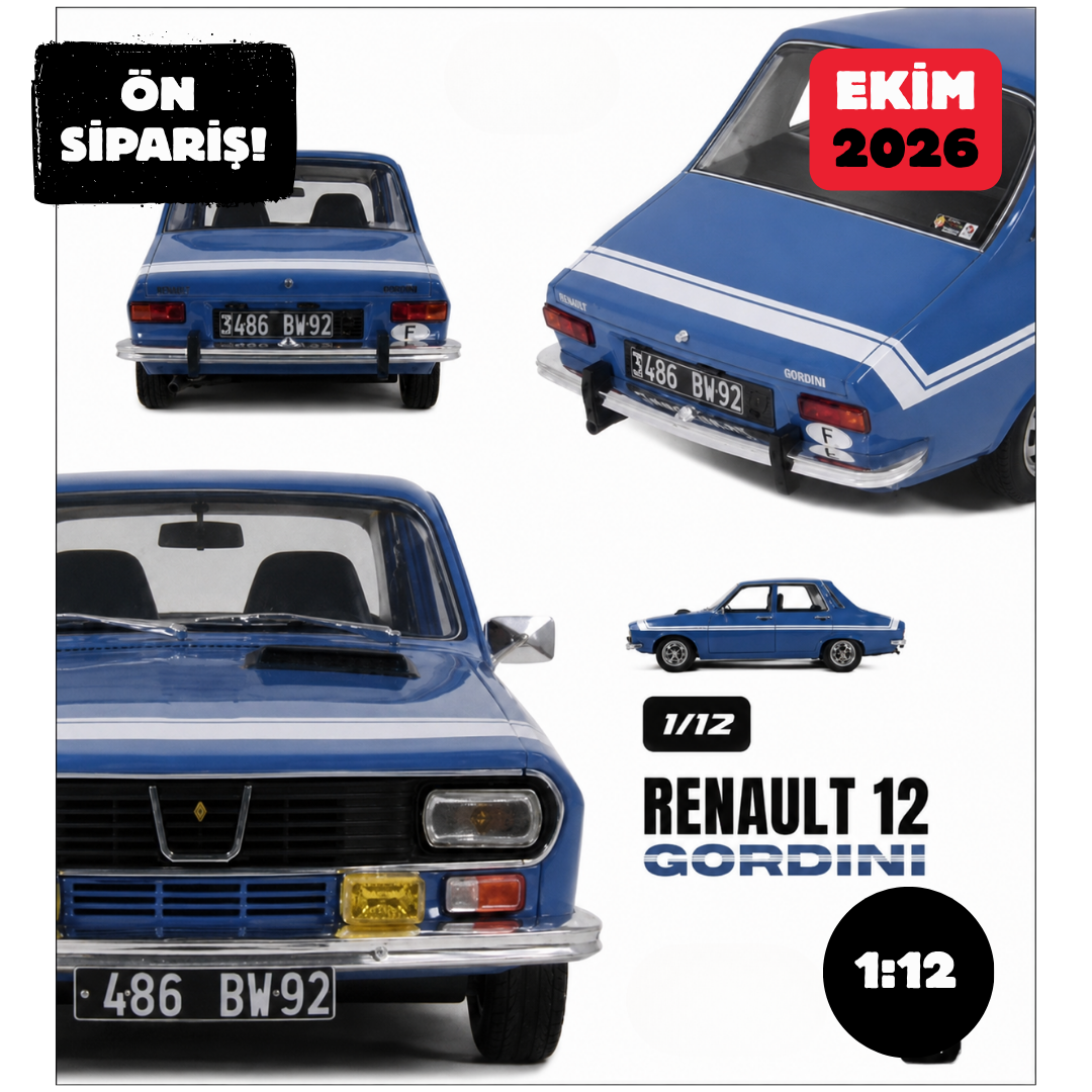 Ön Sipariş - 1/12 OTTO Renault 12 Gordini Blue - 1972 - G101